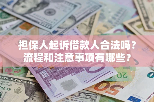 武汉担保人起诉借款人合法吗？流程和注意事项有哪些？