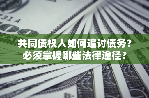 武汉共同债权人如何追讨债务？必须掌握哪些法律途径？