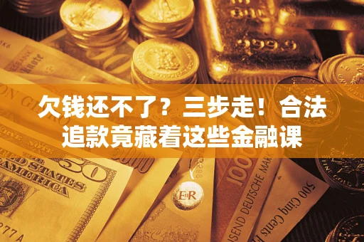 武汉欠钱还不了？三步走！合法追款竟藏着这些金融课