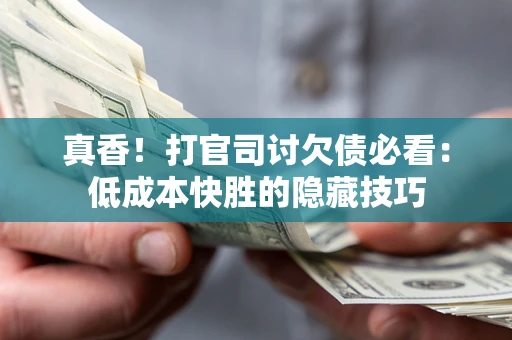 武汉真香！打官司讨欠债必看：低成本快胜的隐藏技巧