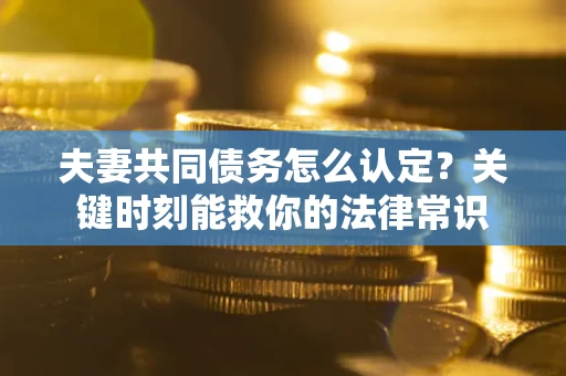武汉夫妻共同债务怎么认定？关键时刻能救你的法律常识