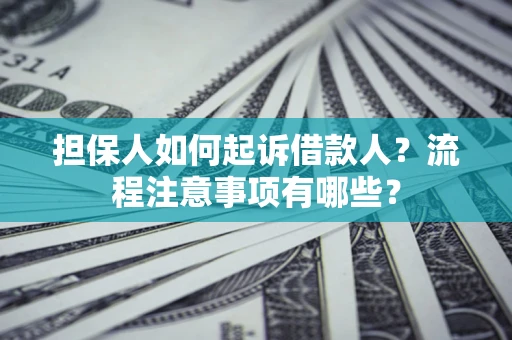 武汉担保人如何起诉借款人？流程注意事项有哪些？